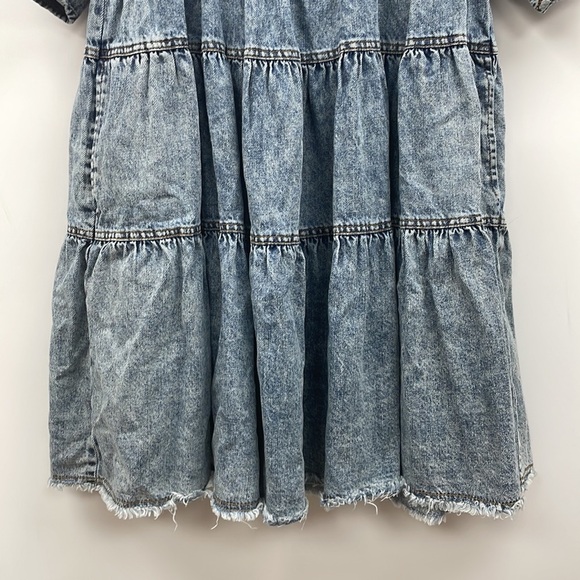 Anthropologie Blue Denim Mini Dress - Picture 5 of 9